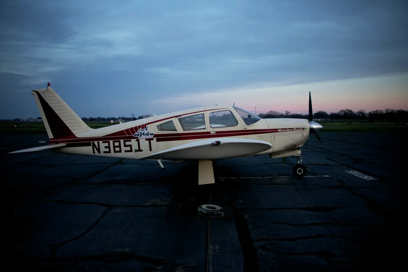 Dusk, Davis Airport