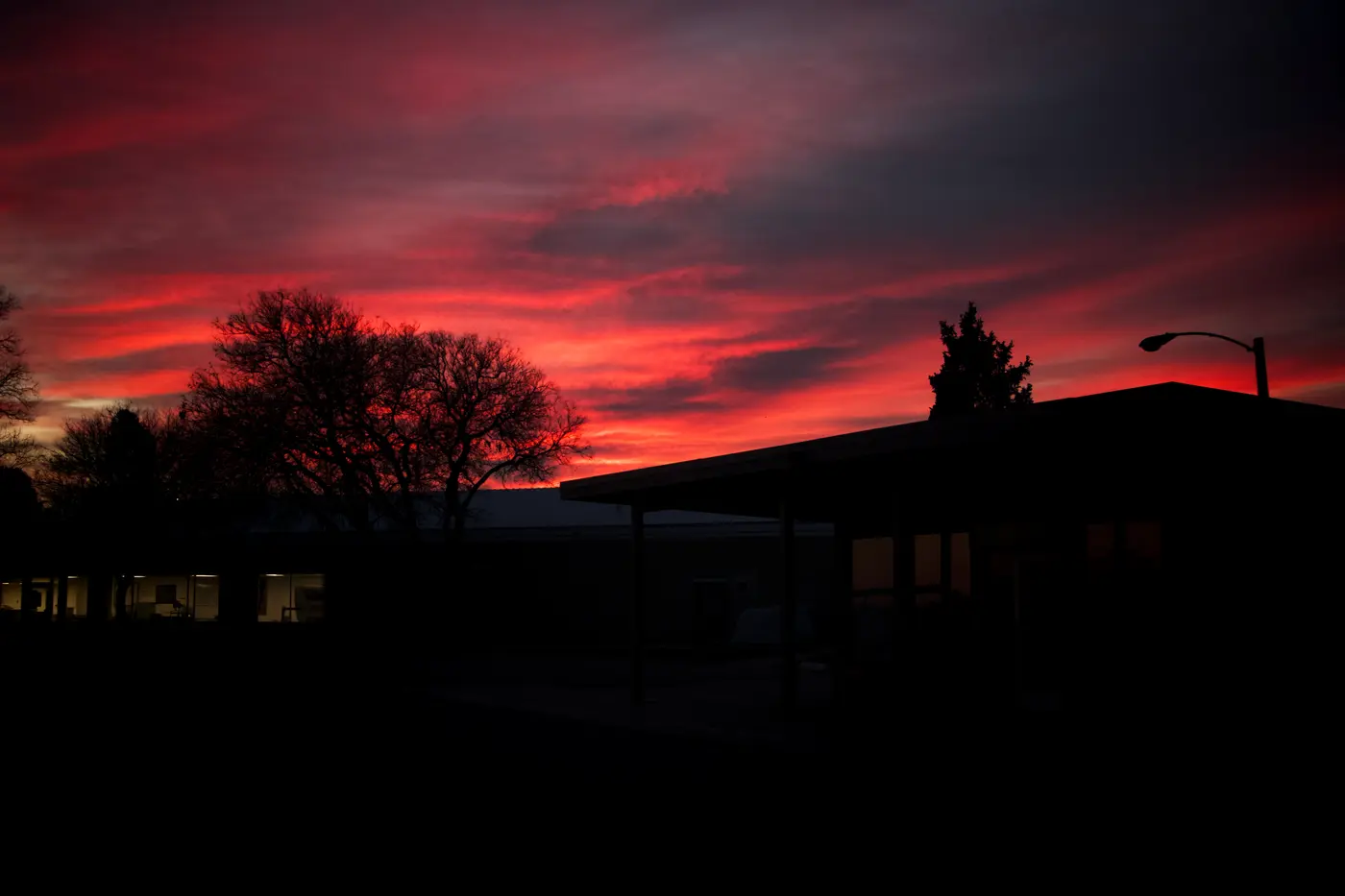 Red sky, Davis Airport